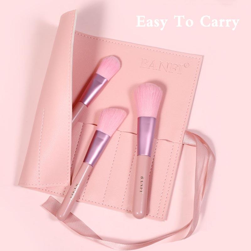 9pcs Animal Hair Makeup Brush Set Soft Hair Eye Shadow Brush Makeup Bag Beauty Makeup Full Set