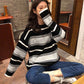 Pofulove Thick Winter Sweater Women Loose Pullover Harajuku Style Sweater Long-sleeved Jacket