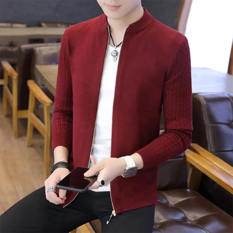 Men's Knitwear Cardigan Sweater Fashion Youth Thicken Warm Sweatshirts Autumn