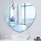 Irregularly Shaped Mirror Wall-mounted Bathroom Mirror Safe Explosion-proof Sleek Without Paddles