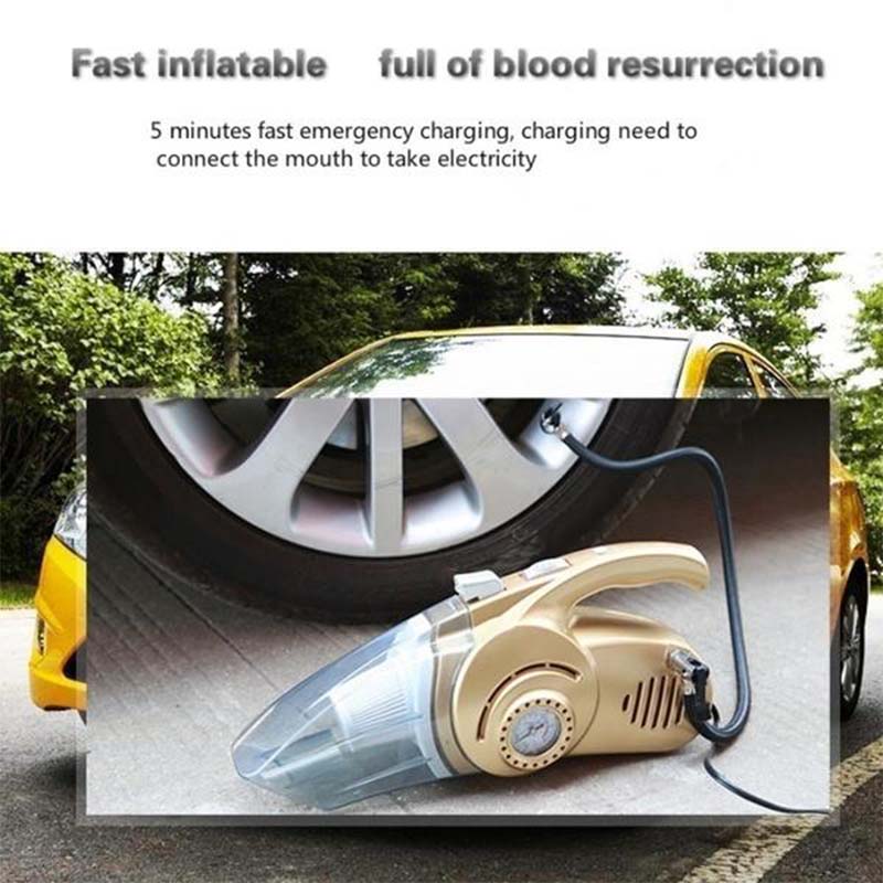 Upgrade 4N1 Portable Vacuum Cleaner USB Rechargeable Cordless Wet Dry Car Wireless Vacuum Cleaner Handheld Vehicle Auto Home Cleaning Tool 12V