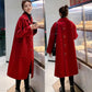 Autumn and Winter Coat Women's Large Size Mid-length Plus Cotton Thick Woolen Loose Casual Coat