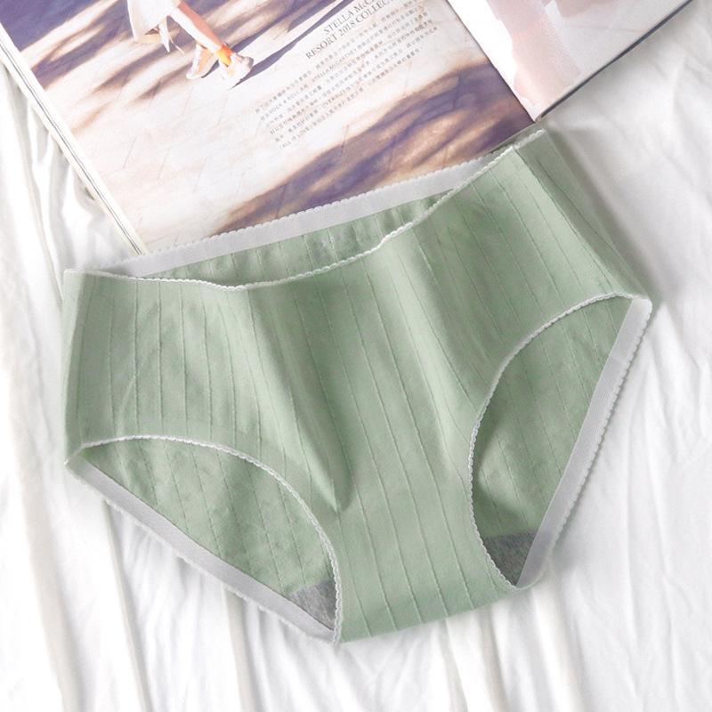 5Pcs/Set Underpants Women's Large Size Cotton Panties Solid Color Mid-waist Seamless Lace Girl's Briefs