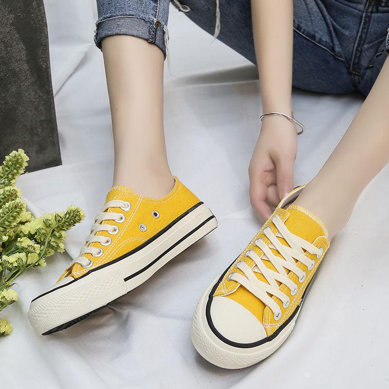 Girls Canvas Shoes High Top Lace Up Sewing Plus Size 43 Classic Casual Shoes Woman Spring Summer Canvas Sneakers Women