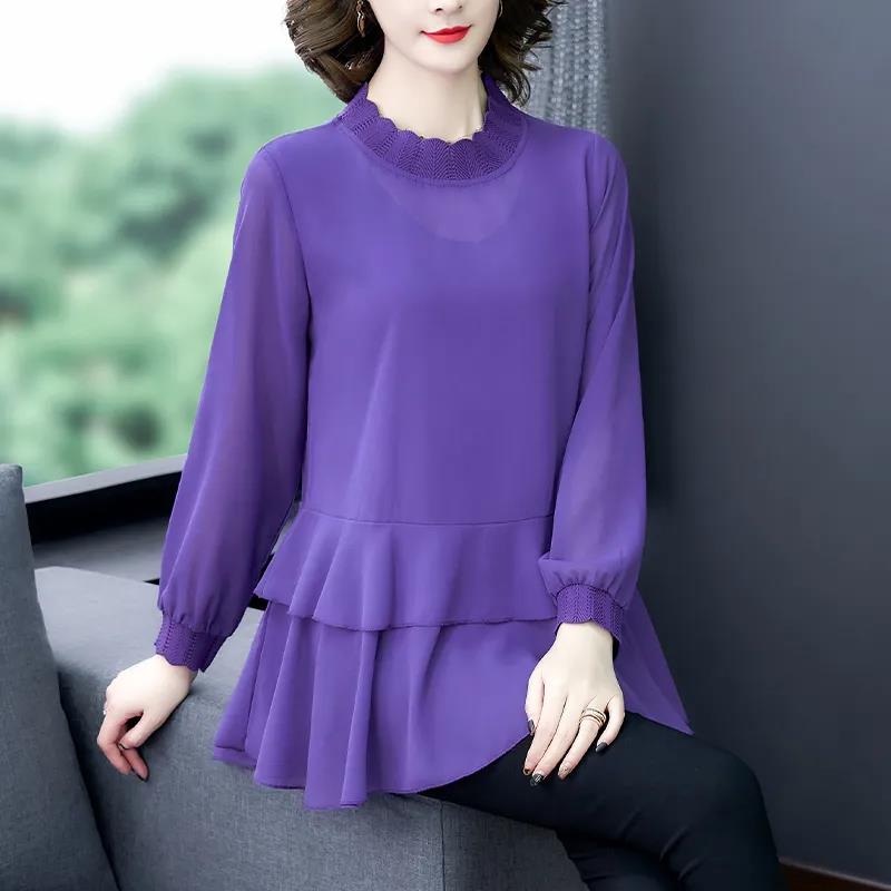 Spring Fall Sexy Women See Through Blouse Black Perspective Top Fashion Long Sleeve Transparent Sheer TShirt Pullover
