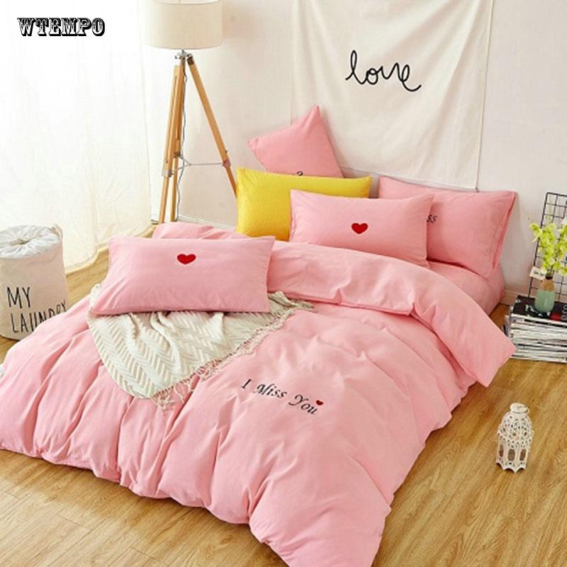 Autumn and Winter Bedding Bedding 1.5 Meters Quilt 4 Sets of Simple Grinding  Four-piece Set