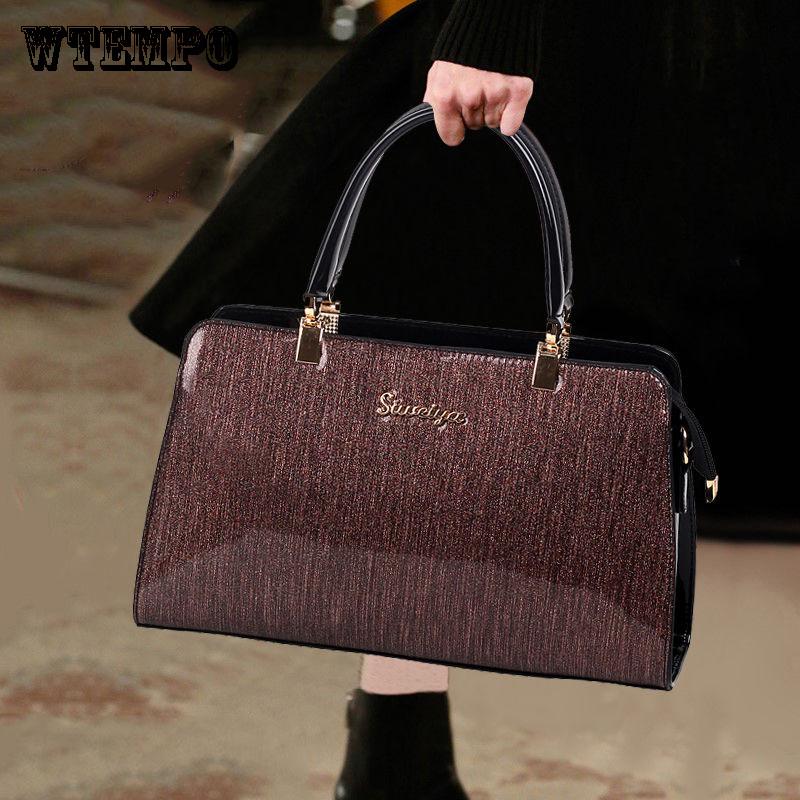 Crossbody Shoulder Bag Leather Texture Patent Leather Bag Handbags Fashion Handbag