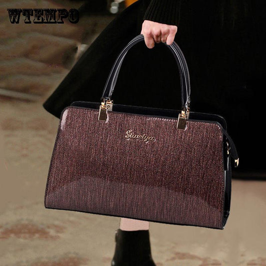 Crossbody Shoulder Bag Leather Texture Patent Leather Bag Handbags Fashion Handbag