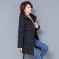 Ladies Middle-aged and Elderly Down Padded Jacket, Long Hooded Loose Mother's Padded Jacket, Padded Jacket
