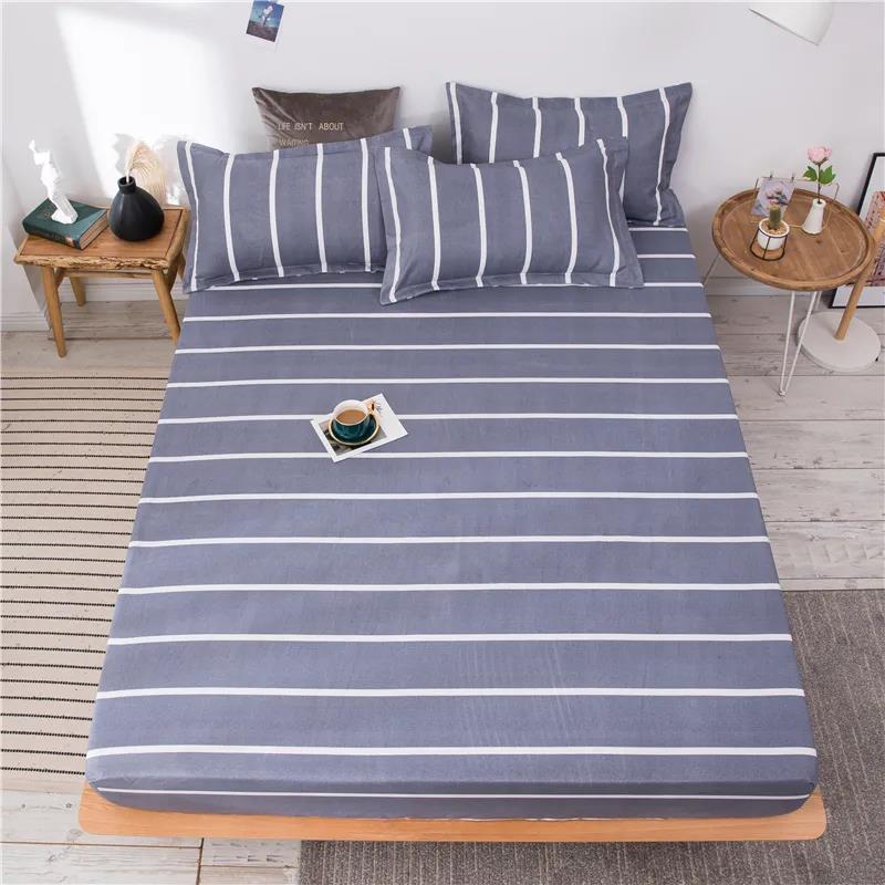 One-piece Waterproof Non-slip Mattress Cover Thick Sanded Bed Sheet Bed Cover Fully Enclosed Removable Mattress Cover