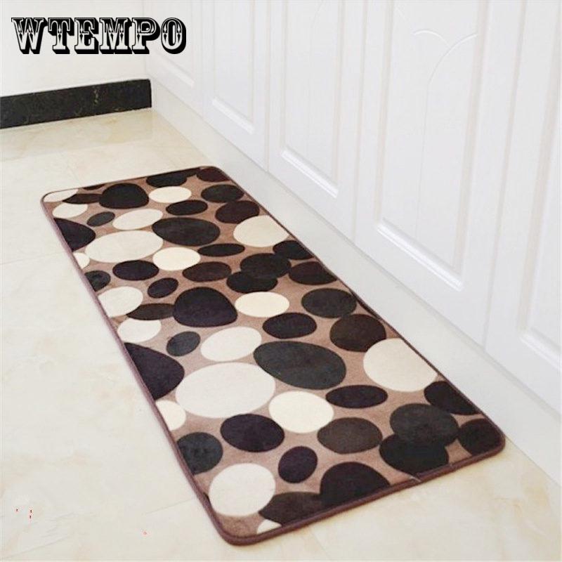 Bath Kitchen Floor Door Bedroom Mats Carpet Non-Slip flannel fabric Home Rugs  printed