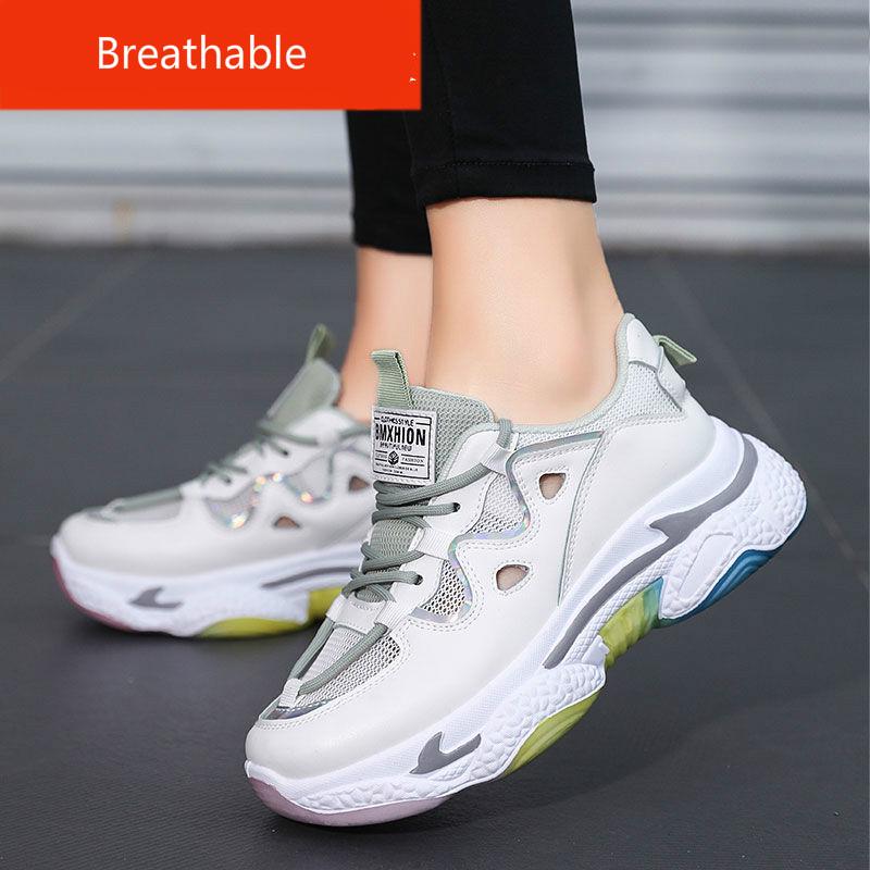 Daddy Shoes Summer Breathable Wild Hollow Thick Bottom Net Red Sports Casual Women's Shoes