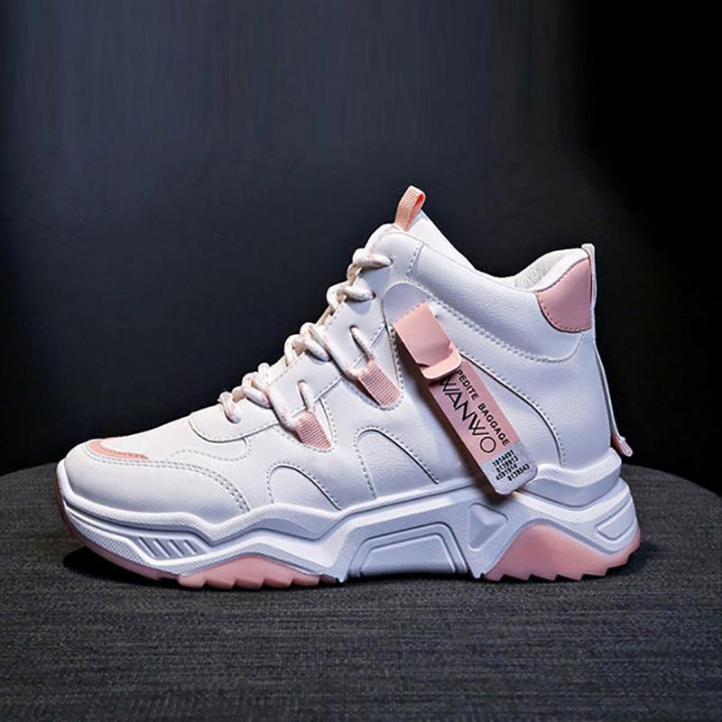 Fashion High Top Sports Women's Shoes Outdoor All-match Spring and Summer Shoes Ladies Trendy Casual Work Shoes