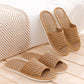 Rattan Grass Sandals Men and Women Summer Non-slip Couple Sandals Women's Bedroom Spring and Autumn Slippers Home