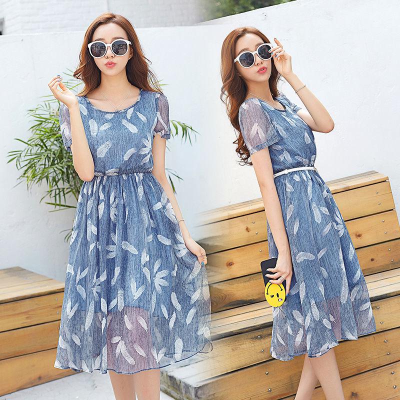 Bohemia Long Chiffon Floral Dress Boho V-Neck Sleeveless Evening Beach Maxi Dress  Sundress