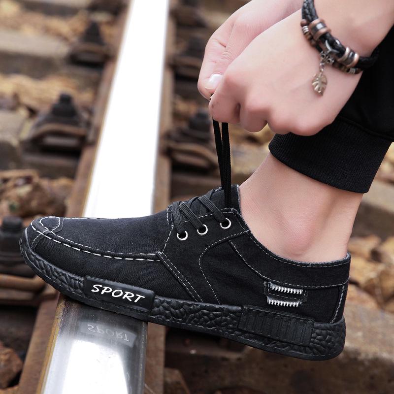 Summer Outdoor Solid Footwear Vulcanize Shoes Comfortable Men's Flats Canvas Shoes Men Denim Cloth Casual Shoes MM-55