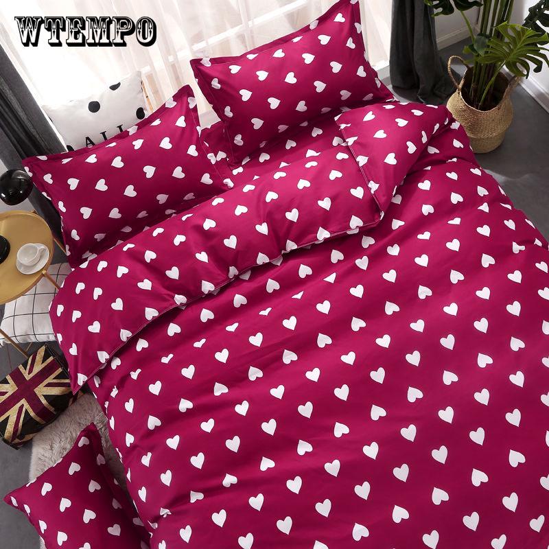 WTEMPO Brand Bedding Sets Bed Linen Duvet Cover Flat Sheet Bedding Set Winter King  Queen Bed Set