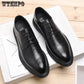 Men's Fashion Pointed Toe Patent Leather Shoes Slip on Formal Dress Business Shoes