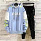 WTEMPO Teen Pullover Suit Sports Suit Campus Trendy Clothing Hooded Sweater and Casual Pants Men