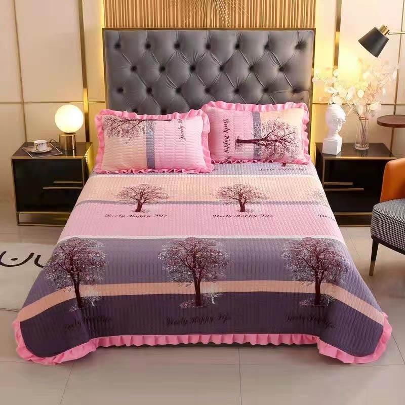 Three-piece Bed Sheet and Pillowcase Printed Light Luxury Bed Set Household Bedding
