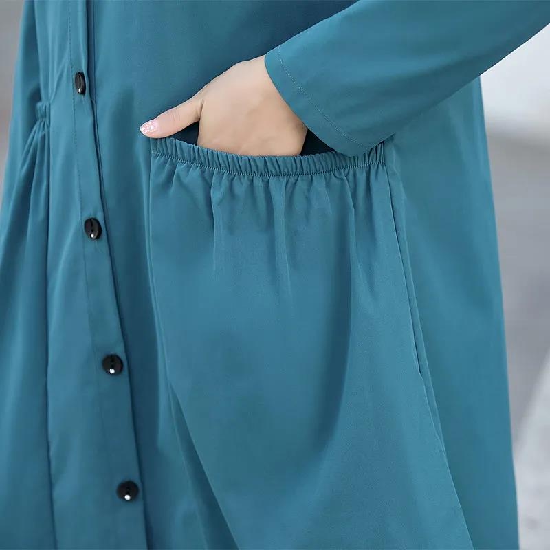 Spring and Autumn Windbreaker Women's Autumn Casual Thin Coat Jacket Mid-length