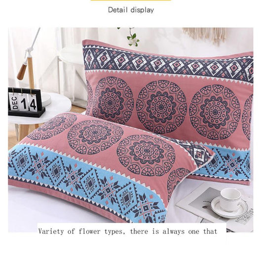 High-end Simple European Style Cotton Thickened Lattice To Increase Breathable Couple Pillow Towel Eight Layers of Pure Cotton Gauze Pillow Towel