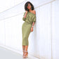 2019 Women Sexy Summer Vintage Off Shoulder Mid-calf Dress Three Quarter Sleeve Bodycon