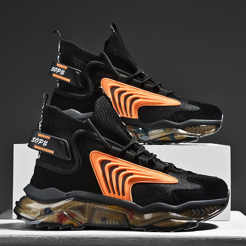 High Top Men's Basketball Shoes Spring Men's Shoes Korean Style Trendy Student Sneakers