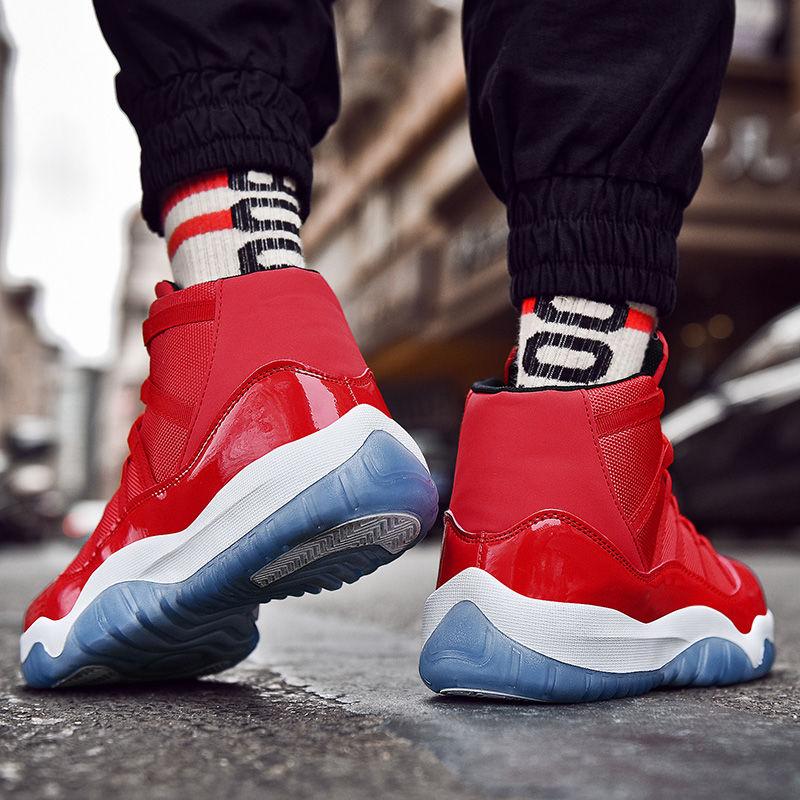 High-elastic High-top Student Basketball Shoes Boys Shoes, Fashion Breathable Sports Men's Shoes