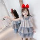 Girls Princess Dress Cake Skirt Girl Baby Dress Children's Skirt Banquet Children's Clothing Girls Tufted Summer Cute Sequin Dress