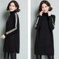 Autumn and Winter Turtleneck Thick Sweater Dress Mid-length Loose Large Size Base Skirt Fashion Simple Women's Sweater Dress