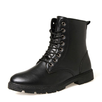 2019 Boots Men Pu Leather Shoes for Winter Martin Boots Woman Casual Snow Botas Men's Ankle Boots