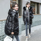 Winter Cotton Clothes Bright and Comfortable Women's Mid-length Winter Loose and Thick Warm Down Cotton Down Jacket
