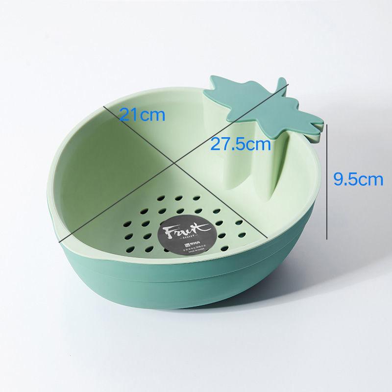 Double-layer Vegetable Basket Household Drain Creative Fruit Basket Multifunctional Kitchen Storage Plastic Basket
