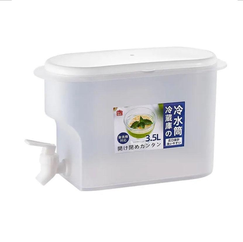 Houseeker 3.5L Large Capcity Water Bottle with Faucet Cold Water Kettle Teapot Container Refrigerator Lemon Juice Jug Pitcher Bottle