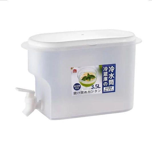 Houseeker 3.5L Large Capcity Water Bottle with Faucet Cold Water Kettle Teapot Container Refrigerator Lemon Juice Jug Pitcher Bottle