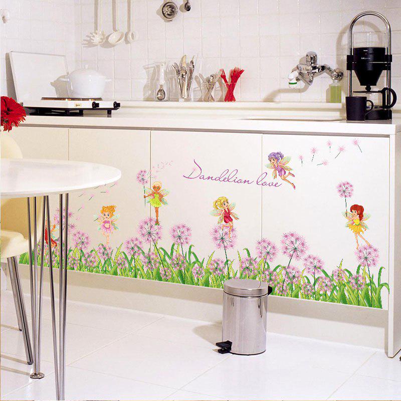 [sticker ]Dandelion Flower Fairy Wall Stickers Home Decor Living Room Kitchen Children Bedroom Deca