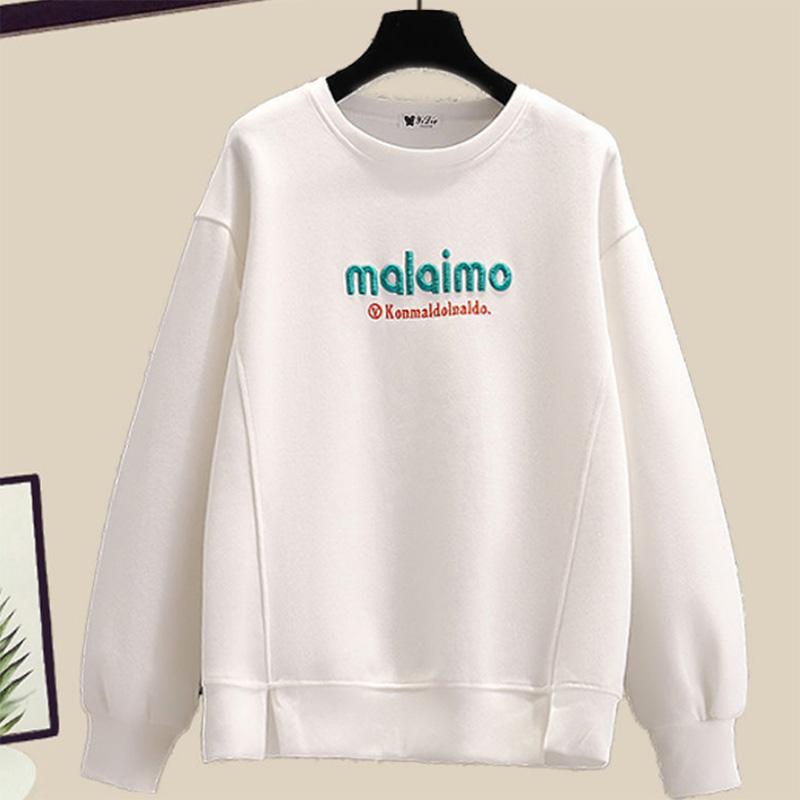 Suit Early Spring Sports Sweater Suit Women's Solid Color Style Western Style Age-reducing Sweatpants Two-piece Set Women