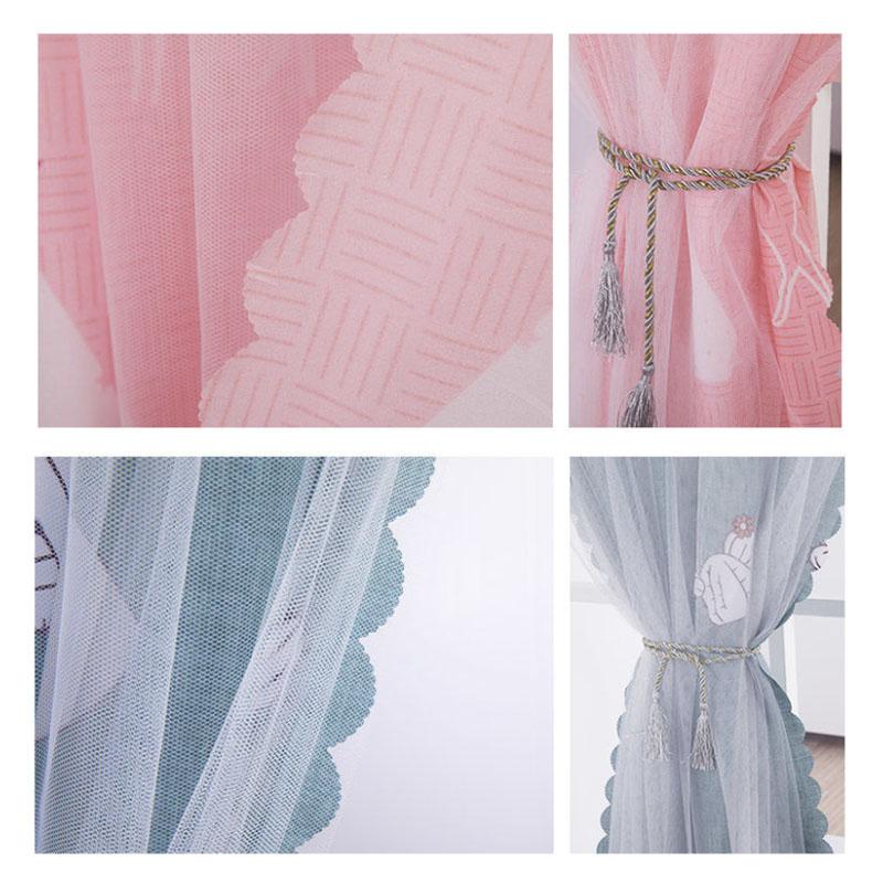 Fabric Door Curtain Velcro, Household Sanitary Partition Curtain, Bedroom Windshield Kitchen Curtain, Toilet Curtain, Cute Girl Door Curtain