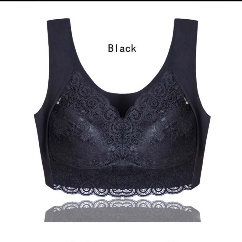 Large Size Lace Adjustable Underwear Gathered Anti-expansion Anti-sagging No Steel Ring Centralized Breathable Comfortable Bra