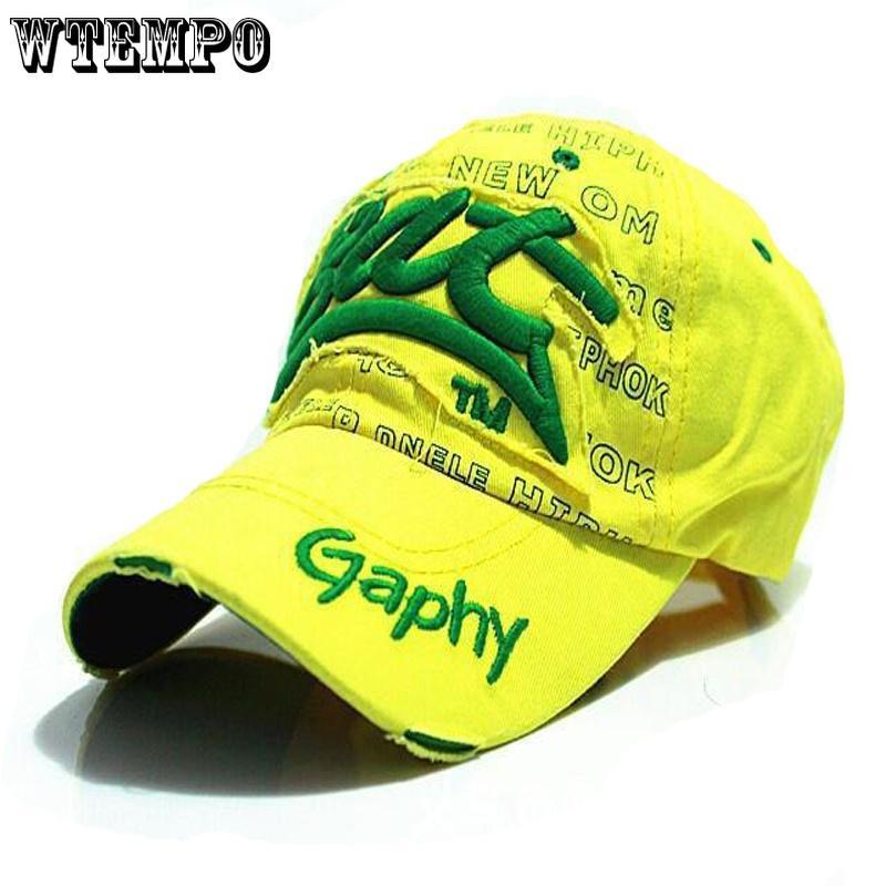 Hat Cotton Adjustable Summer Cap Hip Hop Snapback Letter Baseball Cowboy Sun Hats  Boys