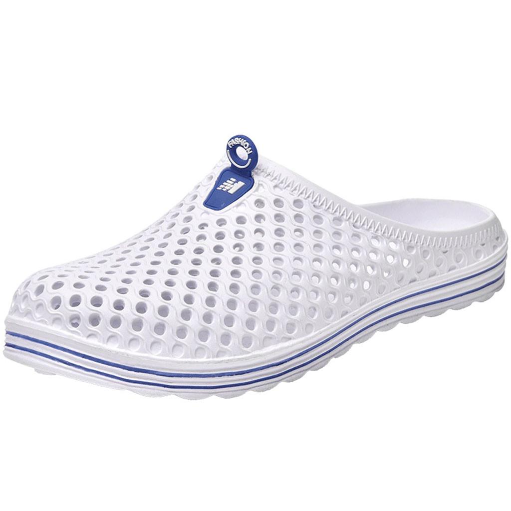 Mens Womens Flats Shoes Beach Sandals Hollow Out Casual Breathable Slippers