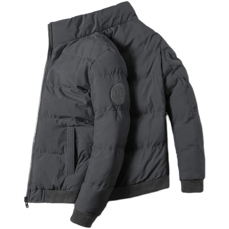 Men's Winter Loose Stand Collar Down Jacket Versatile Warm Thickened Jacket