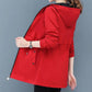 Reversible Mid-length Spring and Autumn Coat Women's Large Size Loose Jacket All-match Raincoat