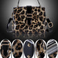 Fashion Leather Handbags Large Capacity Leopard Print Handbags Cowhide Fashion Temperament Shoulder Bag Messenger Bag