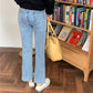 Winter Plus Velvet Thickened Jeans Female High Waist Large Size Fat Mm Slim Straight To Loose Wide Leg Pants