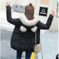 Thick and Warm Cute Down Jacket Loose Warm Cotton Jacket with Fluffy Fur Collar Hooded Short Down Jacket Thick Warm Thick Coat