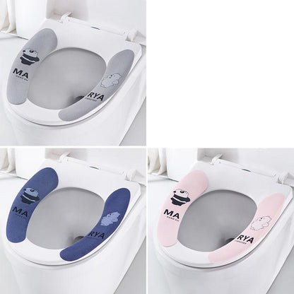 3PS Toilet Seat Cushion Household Toilet Stickers Toilet Gasket Toilet Cover Waterproof Four Seasons Toilet Cover Paste