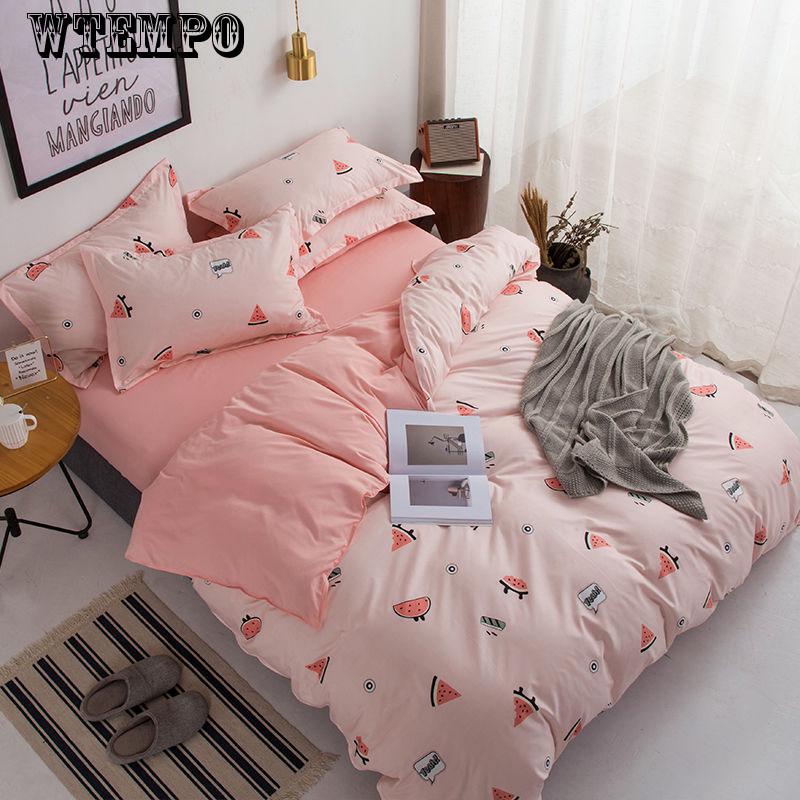 4pcs Bedding Sets  Bedclothes Queen Size Bedding Sets Duvet Cover+Bed Sheet Pillowcases