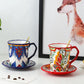 Bohemian Cup and Saucer Package Ceramic Cup Breakfast Milk Cup Net Red Water Cup Household Cup High-value Mug